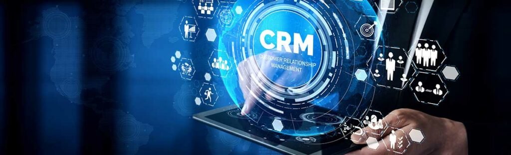 customer relationship management for business sales marketing system concept